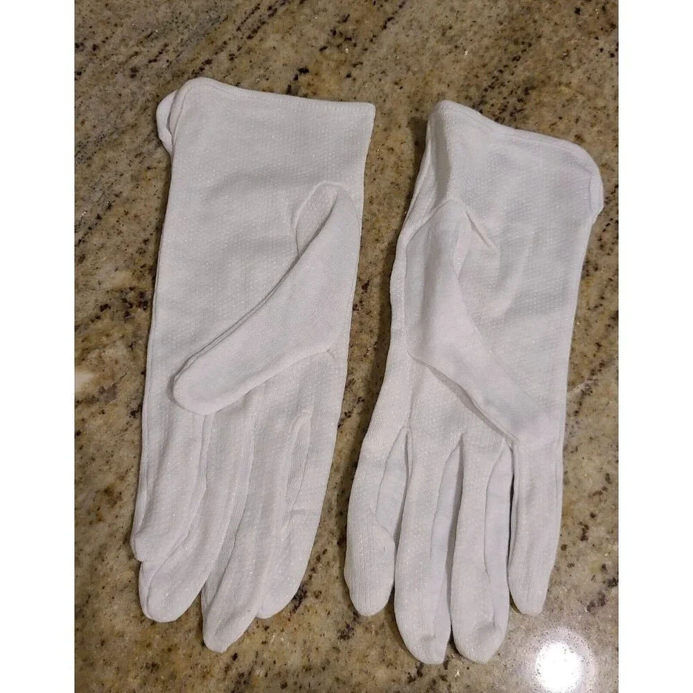 New 2 Pair Women's Size XL/XXL White Formal Costume Uniform Gloves